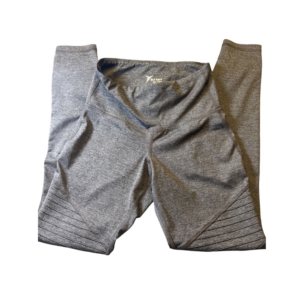 Old Navy Active Go-Dry Heather Gray Moto Mesh High Waisted Leggings Womens XS